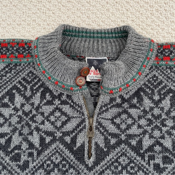 Dale of Norway 1995 Thunder Bay olympics 100% wool quarter zip - Picture 3 of 8